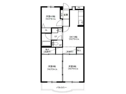 ひかりハイツ(3DK/2階)の間取り写真