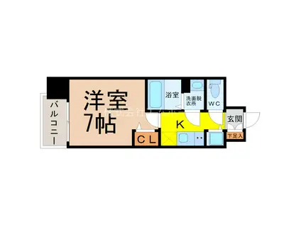 プレサンス金山デュアル(1K/10階)の間取り写真