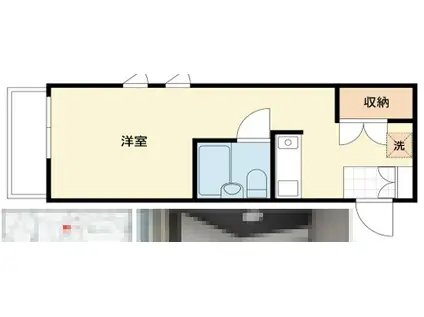 TOMITAC-7(ワンルーム/3階)の間取り写真