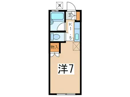 マグワード(1K/1階)の間取り写真