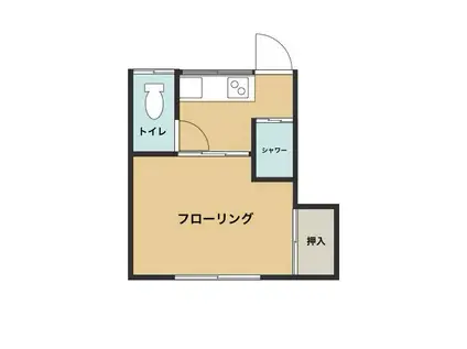 上原荘(1K/2階)の間取り写真