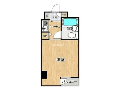 キャッスルマンション狭山祇園(ワンルーム/4階)の間取り写真