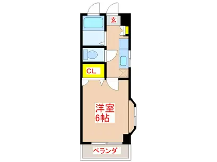 グリンベルみづほ(1K/3階)の間取り写真