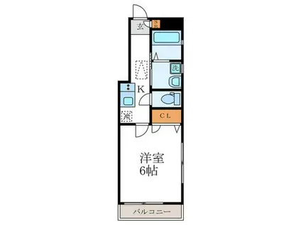 アスント百万遍(1K/3階)の間取り写真