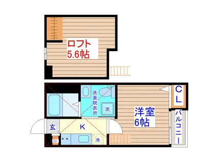 RESIDENCE・ANJEWEL(1K/1階)の間取り写真