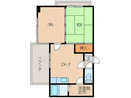 マルトミビル(2DK/3階)の間取り写真