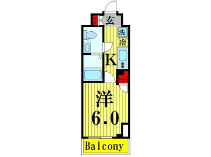GENOVIAお花茶屋SKYGARDEN(1K/10階)の間取り写真