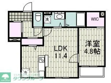 GRAN SERENO TOYOOKA(1LDK/2階)の間取り写真