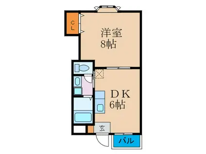 GRANDEUR(1DK/5階)の間取り写真