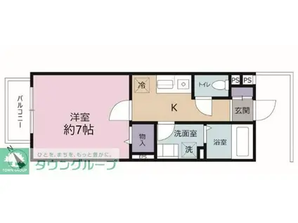 コンフォーティア八千代(1K/2階)の間取り写真