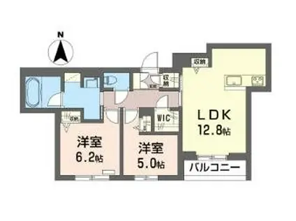 シャーメゾン東小金井(2LDK/3階)の間取り写真