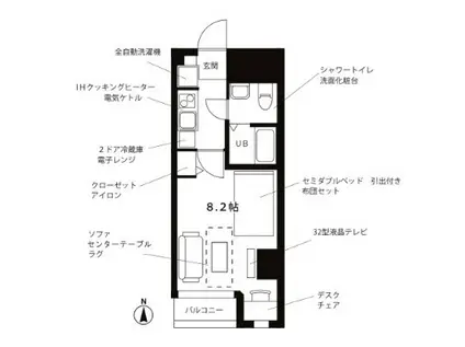 プチグランデ秋葉原(1K/4階)の間取り写真