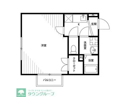 アムール PINO(1K/1階)の間取り写真