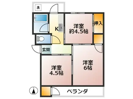 舞子片山(3K/1階)の間取り写真
