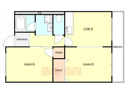 コーポ西台(1LDK/2階)の間取り写真