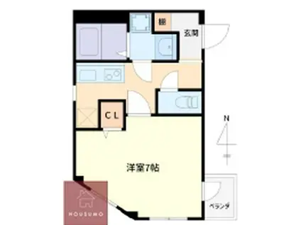 ゆたかコーポ新大阪(1K/3階)の間取り写真