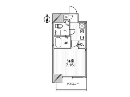 URBAN FLATS江坂(1K/12階)の間取り写真