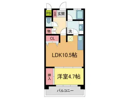 アークコート北口(1LDK/3階)の間取り写真