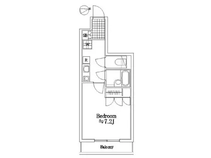 メインステージ永福町(1K/6階)の間取り写真