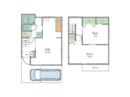京王井の頭線 東松原駅 徒歩7分 2階建 築47年(2LDK/1階)の間取り写真