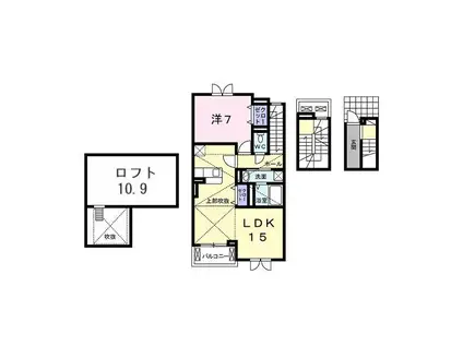 アン・フォレストII(1LDK/3階)の間取り写真