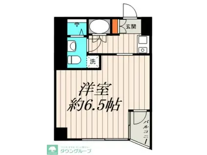 ローズハイツ日本橋浜町(ワンルーム/4階)の間取り写真