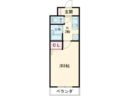 エスポワール神成(1K/1階)の間取り写真