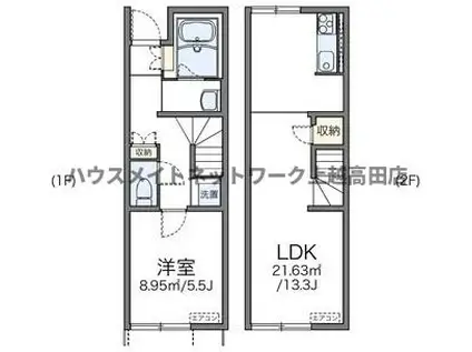 レオネクストグランドゼロワン(1LDK/1階)の間取り写真