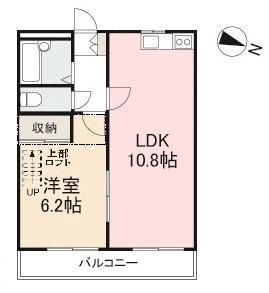 福岡レジデンスA(1LDK/2階)の間取り写真