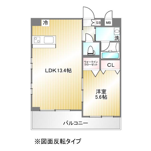 グレンパーク兵庫駅前(1LDK/4階)の間取り写真