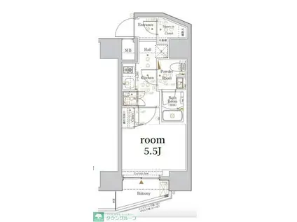 LOG登戸STATION(1K/11階)の間取り写真