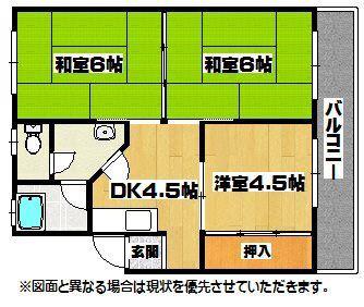 第三白石ビル(3DK/3階)の間取り写真