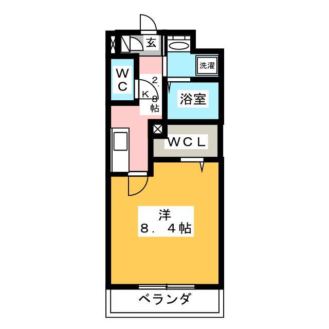 メゾン加納栄町通C(1K/2階)の間取り写真