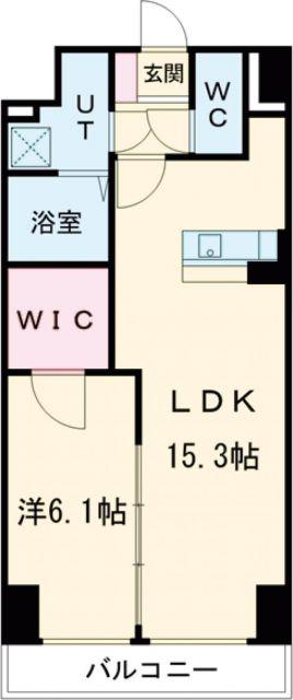 アグレアーブル(1LDK/2階)の間取り写真