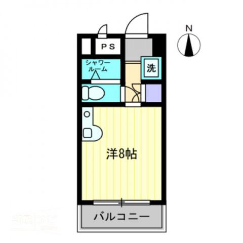 センチュリーガーデン(1K/2階)の間取り写真