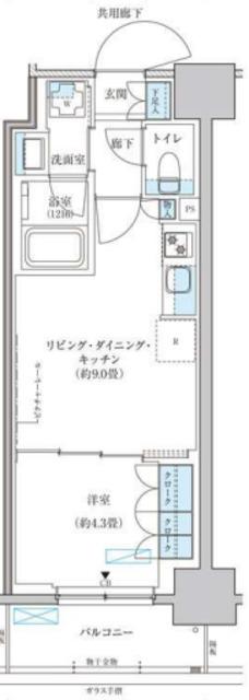 パークアクシス池袋イースト(1LDK/6階)の間取り写真