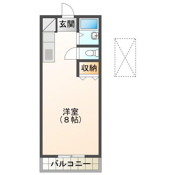 第33三共ラフォーレ(ワンルーム/5階)の間取り写真