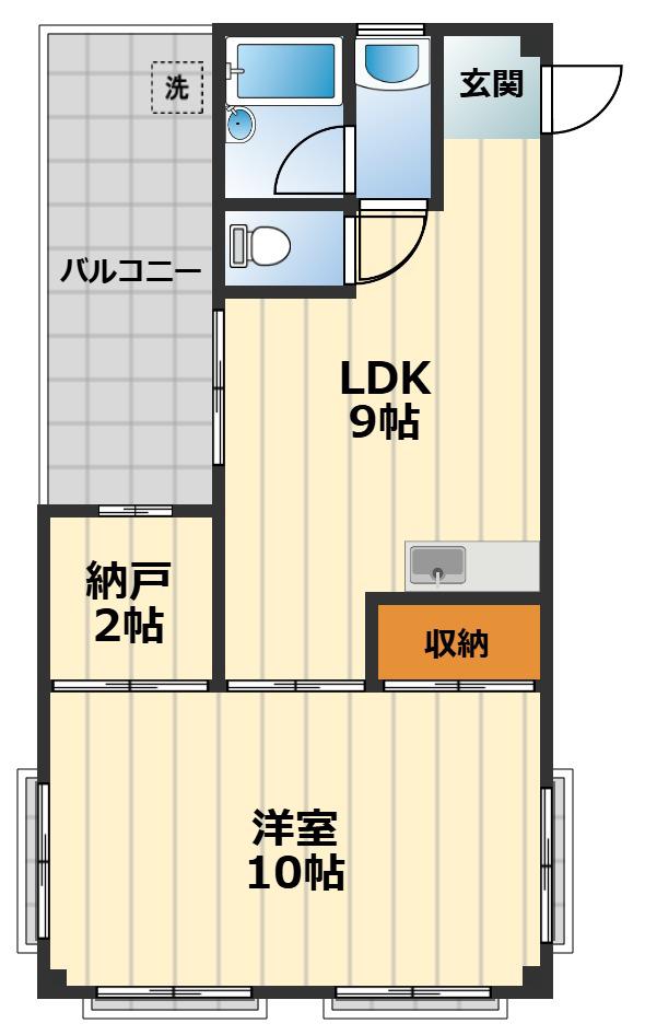 東照ビル(1SLDK/3階)の間取り写真