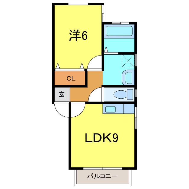 エースメゾン(1LDK/2階)の間取り写真