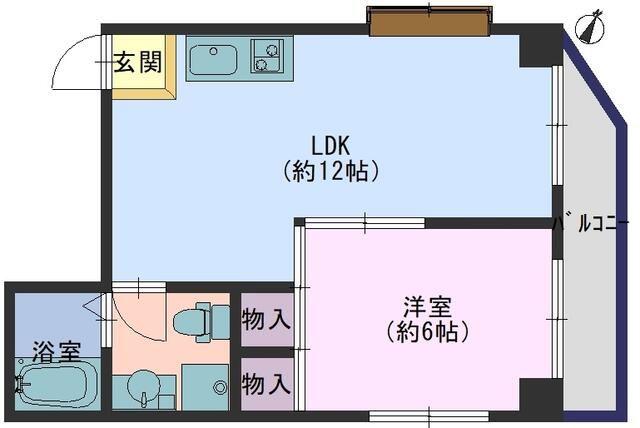 ビレッジスミダ(1LDK/3階)の間取り写真