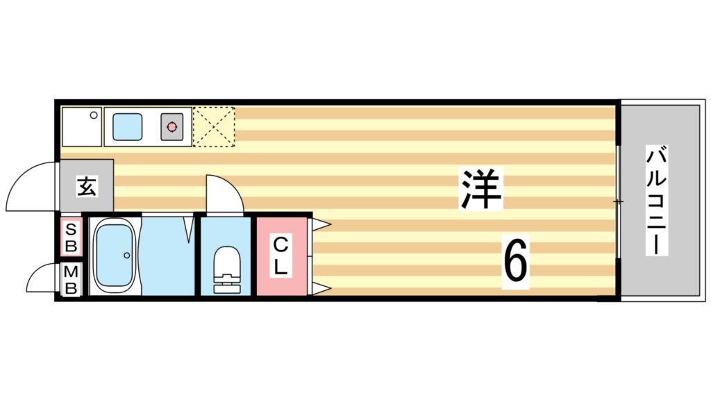 エステートピア板宿(ワンルーム/2階)の間取り写真