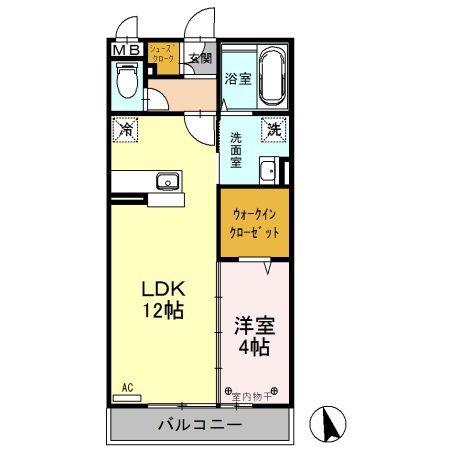ヴァンヴィーブル早稲田(1LDK/3階)の間取り写真