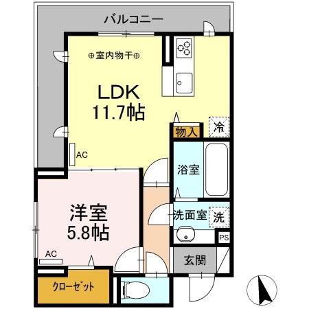 SANCTUARY COURT(1LDK/3階)の間取り写真