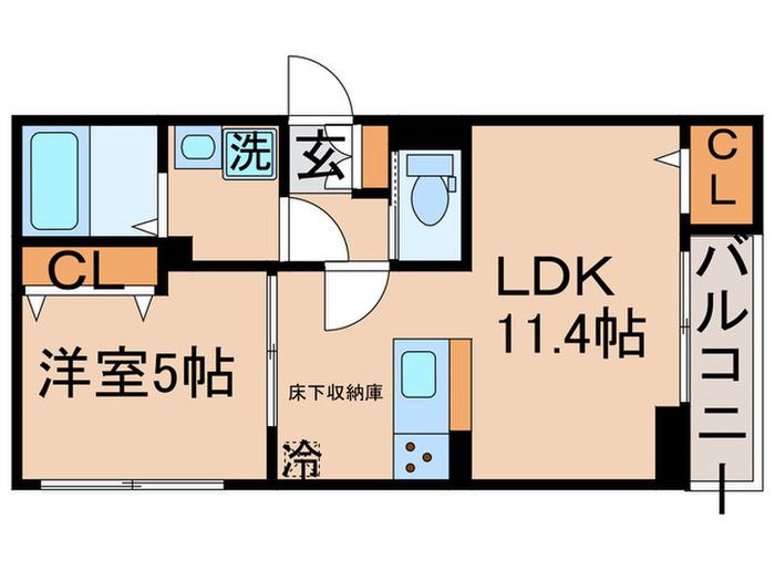 グラナーデ東水元(1LDK/2階)の間取り写真