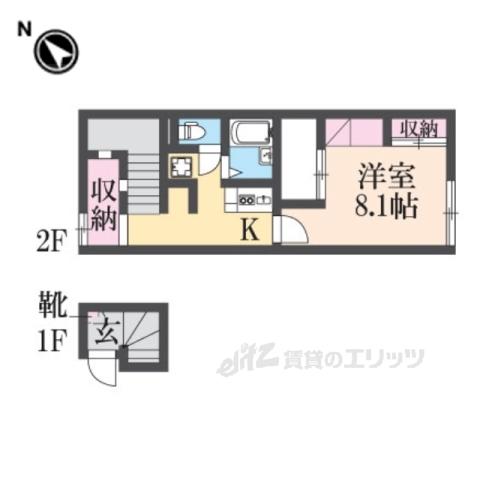 レオパレス東園田Ⅱ(1K/1階)の間取り写真