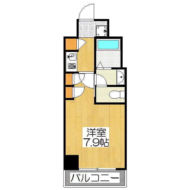 サンシティ御所西(1K/2階)の間取り写真