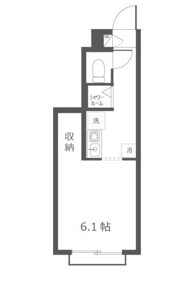 クレセント馬込沢(ワンルーム/1階)の間取り写真