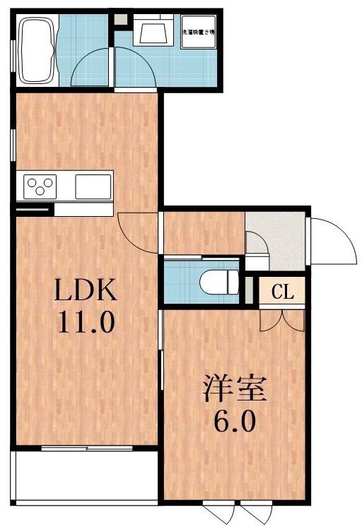 メゾン グリシーナ(1LDK/3階)の間取り写真