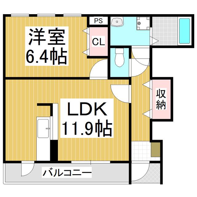 シトロン・フィオーレ(1LDK/1階)の間取り写真