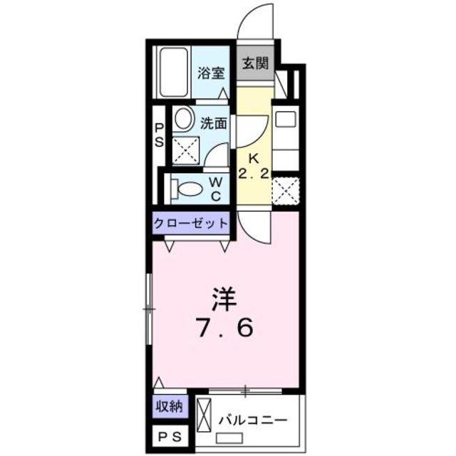 カーサ美麗(1K/3階)の間取り写真
